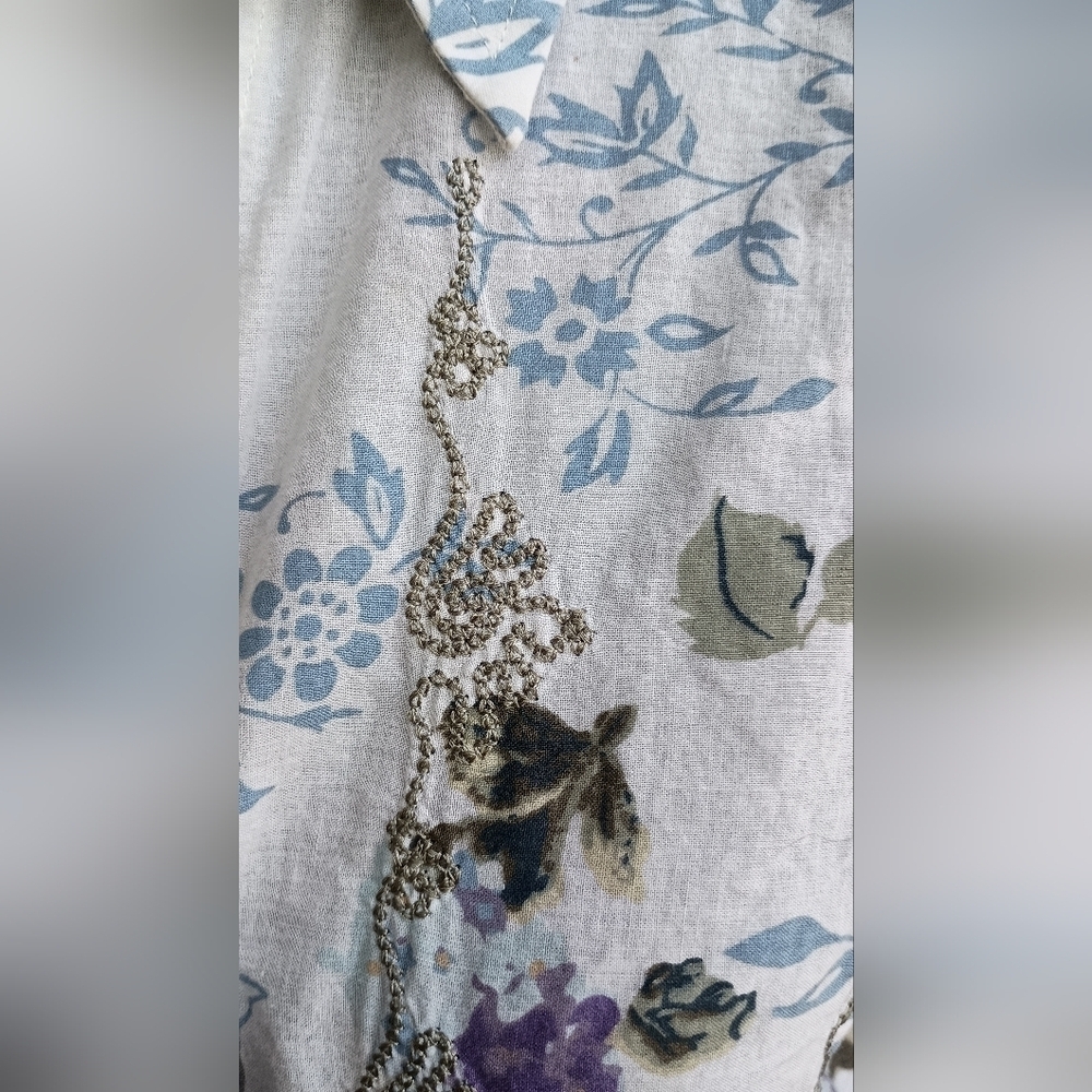 The Jimi Hendrix Experience Floral Short Sleeve Men's Button Up Shirt_Small - Picture 2 of 6